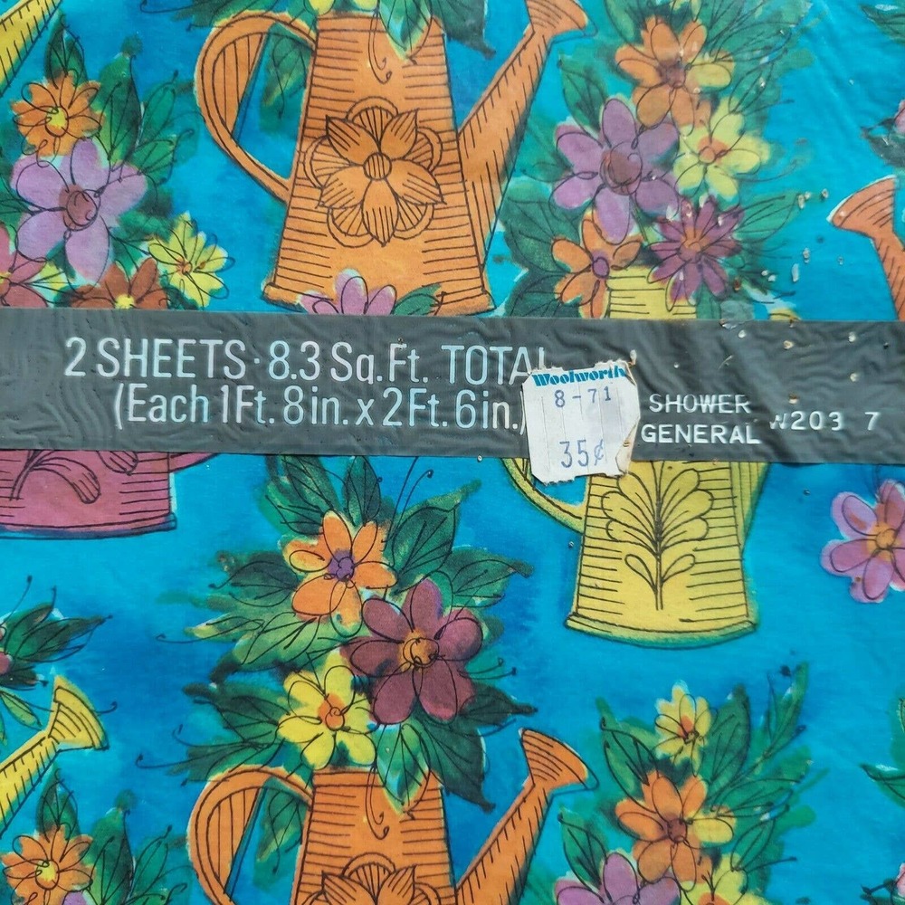 Sealed Vintage Buzza Cardozo Color Magic Flower Gift Wrap Flat Sheet Paper NOS - Picture 3 of 6